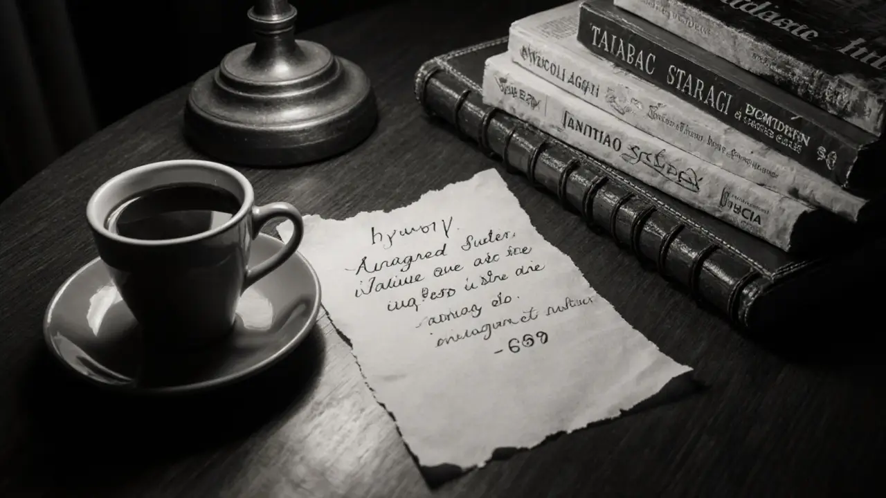 Handwritten phone number on parchment beside espresso cup, no digital devices, evoking discreet connection.